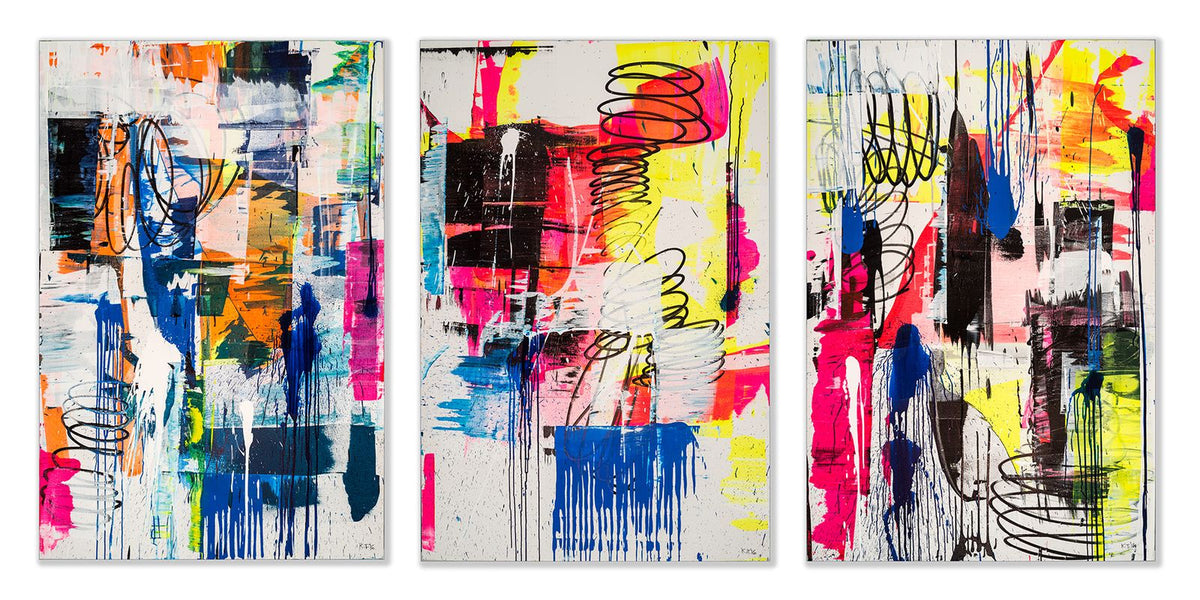 The Poet's Dilemma Triptych - Painting by ME